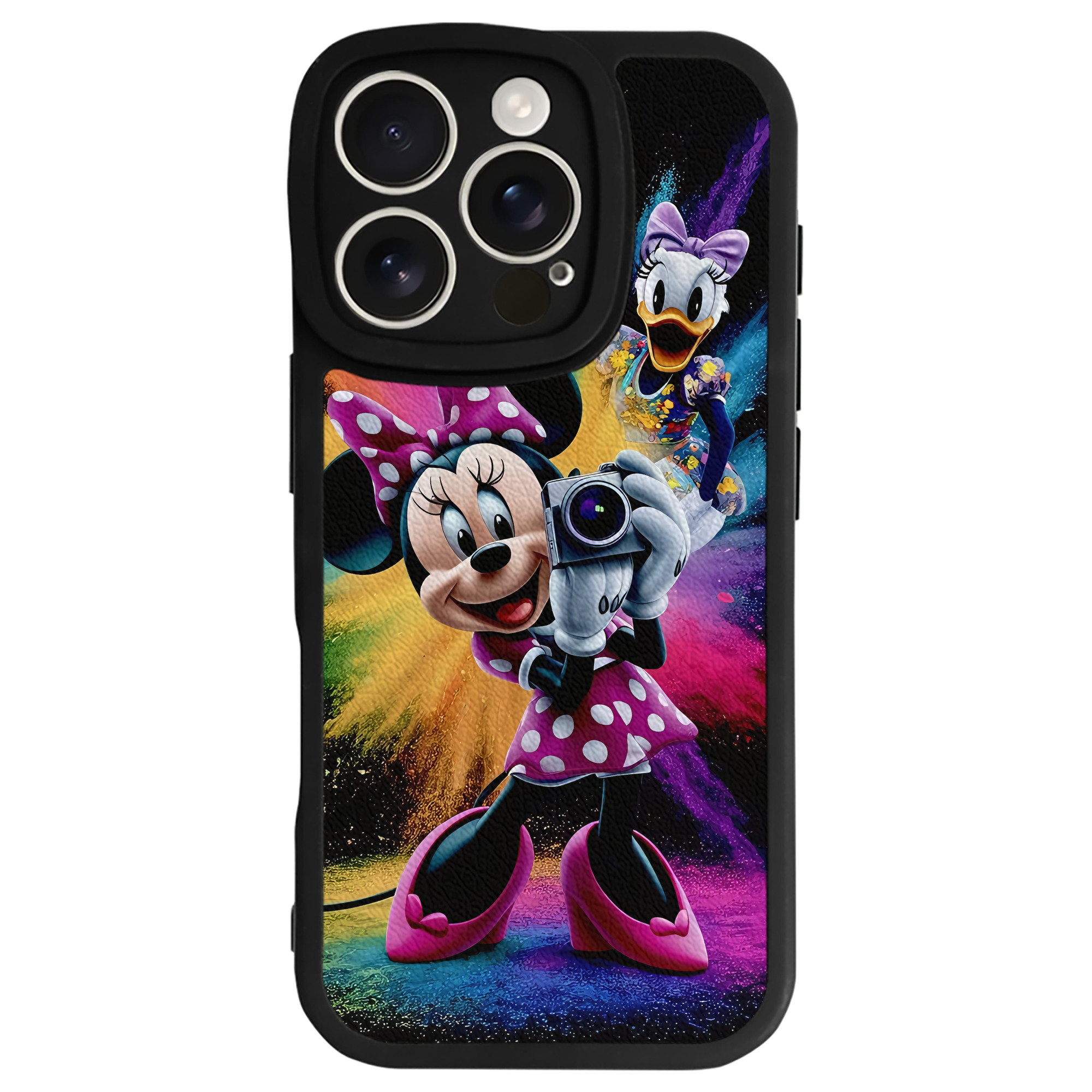 （画像用） ミッキーマウス Mickey Mouse 【iPhone 16シリーズ対応】シリコンスマホケース（レザー調） 材質：シリコン